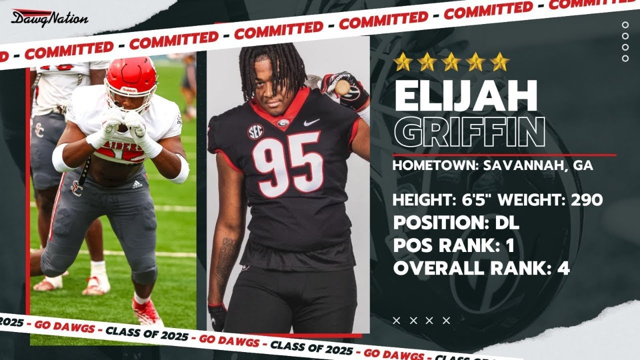 

'Elite Defensive Tackle Elijah Griffin Chooses Home State Georgia as College Destination' | Picks n' Previews