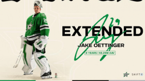 

'G Jake Oettinger Inks 8-Year, $66M Deal with Stars'