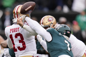 

Despite Restrictions, 49ers Quarterback Brock Purdy Continues to Battle Aching Shoulder